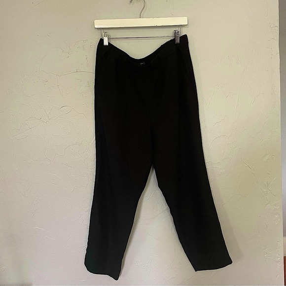 Banana Republic Hayden Black Dress Pants Trousers Straight-Leg sz Large - Picture 2 of 11